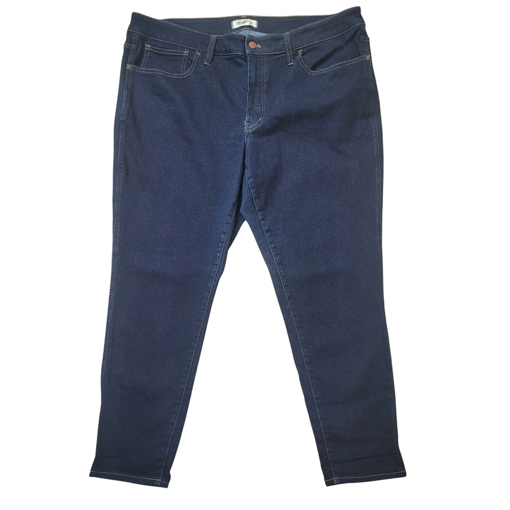 Madewell Roadtripper Skinny Jeans Dark Blue Indigo‎ High Rise Plus 22W